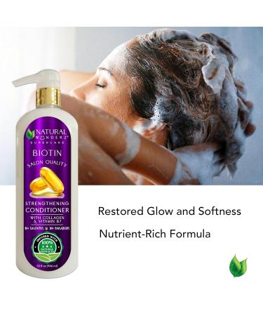 Thickening Biotin Conditioner - Supports Hair Growth & Volumizing Treatment for Thinning Hair - Collagen & Vitamin B7 - Paraben & Sulfate Free - 32 Fl Oz - Buy Online on GoSupps.com