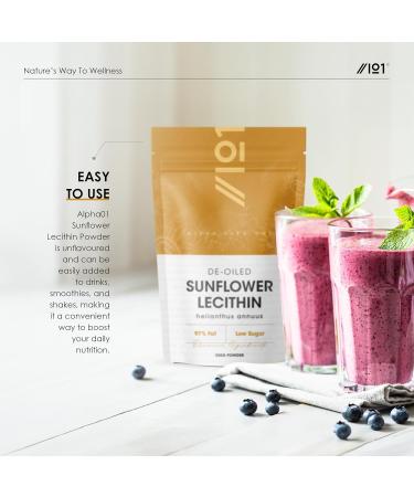 Poudre de l cithine de tournesol 100 g - 97 % de mati res grasses essentielles d graiss es - Qualit sup rieure - Sachet refermable et recyclable Alpha01 100 g (Pack of 1) - Buy Online on GoSupps.com