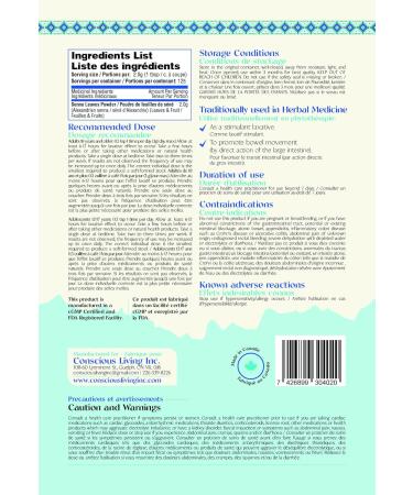 Conscious Living Natural Senna Powder- 100 Pure - Organic 250g - Ayurvedic Stimulant Laxative - Promote Bowel Movement - Buy Online on GoSupps.com