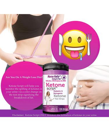 Nurse Hatty Diabetic & Ketogenic Keto Strips - 150ct Long Ketone Test Strips, Fresh USA-Made, High-Performance, 6 Months Lasting, 2-Year Shelf Life - Buy Online on GoSupps.com
