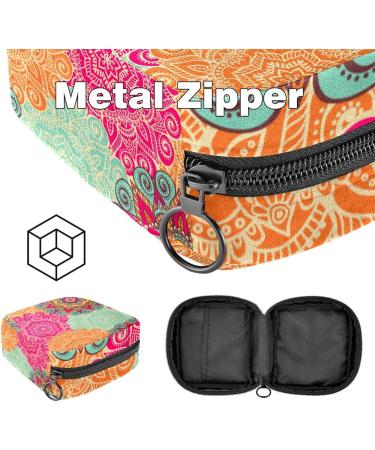 Javenproeqt Portable Women's Binding Bags | Menstrual Cup & Tampon Bags for Teens | Colorful Mandala Design | Eco-Friendly Feminine Hygiene Solutions - Buy Online on GoSupps.com