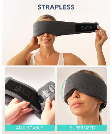 SKG Restore Sleep Mask - 100% Blackout Eye Cover for Men & Women | Essential Travel Accessory | Large Size for Optimal Comfort | Ideal for Sleep Travel Work Shifts & Gifts - Buy Online on GoSupps.com