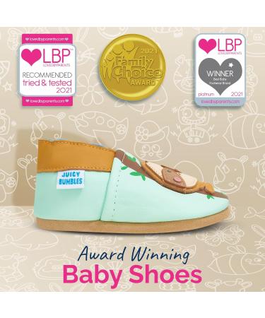 Soft Sole Leather Baby Shoes for Boys and Girls | Toddler Walking Shoes 18-24 Months - Sloth Design - Buy Online on GoSupps.com