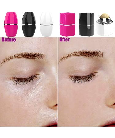 Oil Absorbing Volcanic Face Roller for Oily Skin Control | Reusable Facial Skincare Tool with Mini Massage | Pink Circle - Buy Online on GoSupps.com