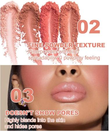 Soft silky lightweight matte cheek powder mineral face blush palette for natural flush all-day wear - Buy Online on GoSupps.com
