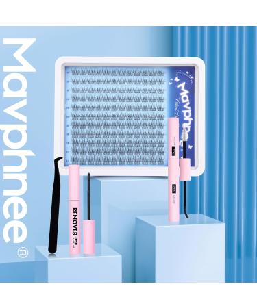 DIY Lash Extension Kit - Natural C Curl Eyelash Clusters 9-12MM with Bond Seal Remover & Tweezers - Perfect Wispy Lash Kit for Home Use - Buy Online on GoSupps.com