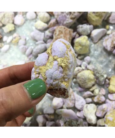 Natural Crystal Rough Natural Lepidolite Slice Rough Ziyun Mother Rock Stones Luminous Specimen Purple Mica for DecoratiGift Can be Used for (Size : 100-150) (Size : 100-150g)