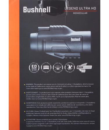 Bushnell Legend Ultra HD Monocular  Black  10 x 42-mm - Buy Online on GoSupps.com