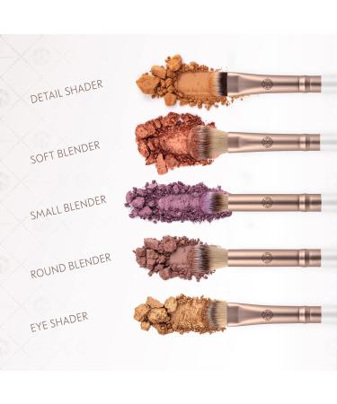 Shop Luvia Eye Brush Set - Essential 5 Vegan Eyeshadow Brushes for Perfect Blending & Application | International Shipping Available - Buy Online on GoSupps.com