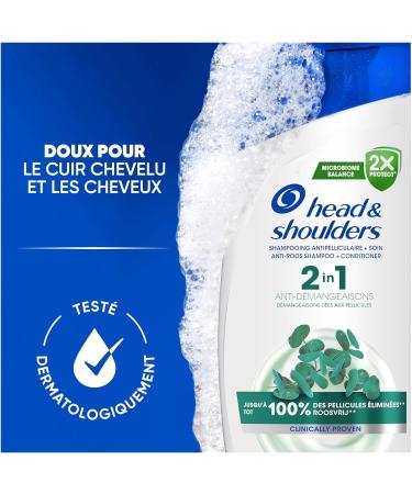 Head & Shoulders Anti-Itch 2 in 1 Anti-Dandruff Shampoo 300ml. Up to 100% of Dandruff Eliminated Clinically Proven. All Hair Types. Daily Use. Refreshing - Buy Online on GoSupps.com