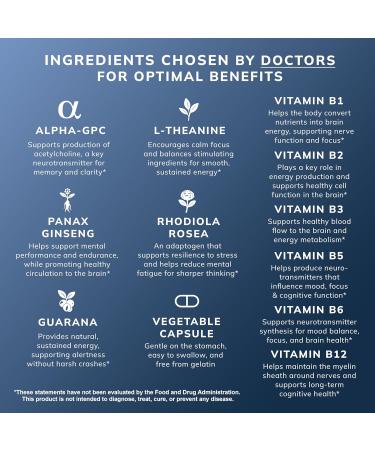 Nutrum Brain Booster for Memory Focus Reaction Time & Brain Health Advanced Nootropic for Adults | Third Party Tested Non-GMO Made in USA - Buy Online on GoSupps.com