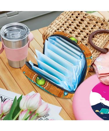 Portable Women's Menstrual Bags | Retro Ethnic Mandala Dolphin Design | Perfect for Pads & Cups - Ideal for Teen Girls - Buy Online on GoSupps.com