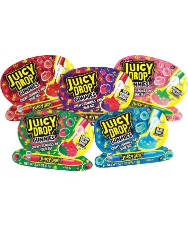 Juicy Drop Gummies Candy Sweet Gummies & Sour Gel Pen 6 x 57g Delicious Tasty And Twisty Treat Gift Hamper For Birthday Christmas Sold By Kidzbuzz - Buy Online on GoSupps.com