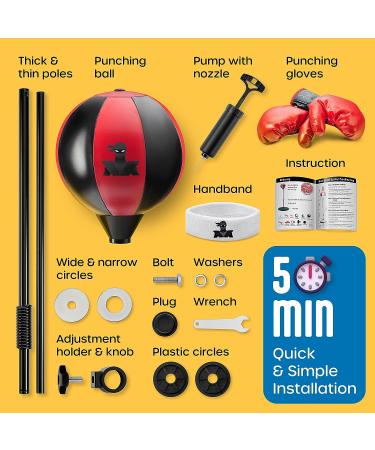 Atlasonix Kids Punching Bag Set with Gloves & Headband | Adjustable Boys & Girls Age 3-10 | Karate & Martial Arts Training - Buy Online on GoSupps.com