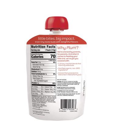 Plum Organics Baby Food Pouch | Stage 3 | Carrot  Chickpea  Pea  Beef & Tomato | 4 Ounce | 6 Pack | Organic Food Squeeze for Babies  Kids  Toddlers - Buy Online on GoSupps.com