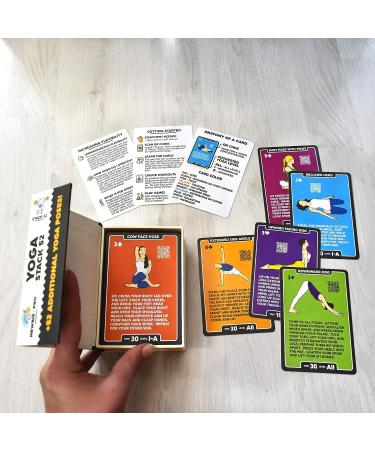 Stack 52 Yoga Exercise Cards - Beginner to Advanced Poses - Improve Fitness and Flexibility - Mega Pack with Video Instructions - Buy Online on GoSupps.com