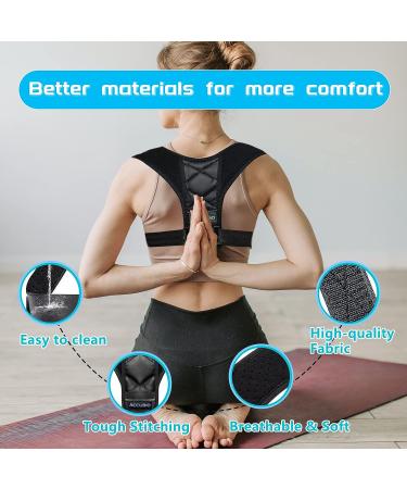 Adjustable Posture Corrector for Women & Men - Breathable Upper Back Support Brace for Scoliosis & Pain Relief - Buy Online on GoSupps.com