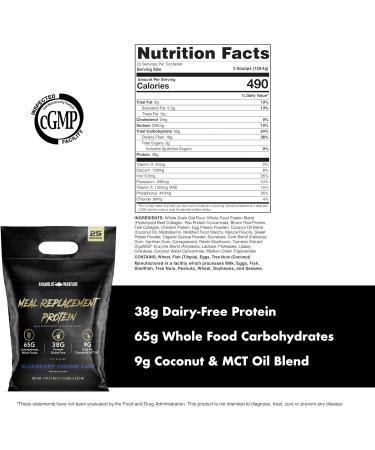 Anabolic Warfare Blueberry Crumb Cake Meal Replacement Protein Shake - Whole Food 25 Servings 113.76 oz - International Shipping Available - Buy Online on GoSupps.com
