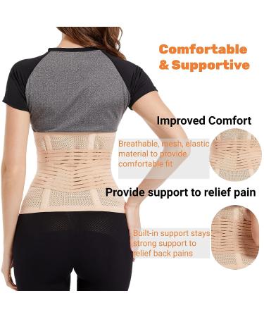 Large Beige Abdominal Binder for Post Surgery & Postpartum Recovery | Belly Band for C Section, Abdomen Support Belt for Men & Women - Buy Online on GoSupps.com
