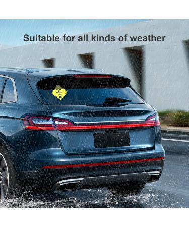 WildAuto Baby on Board Sign for Car - 2pcs Yellow Kids Safety Warning with Suction Cups - Buy Online on GoSupps.com