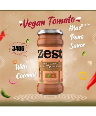 Zest Pasta Sauce Pick N Mix - Create Custom Combo with 6+ Flavours | Basil Oregano Spanish Mushroom Tomato Chilli Tomato Maspone | Gift Set for Pasta Sauce Lovers - Pack of 5 x 340g - Buy Online on GoSupps.com