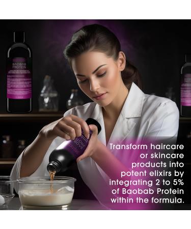 Buy Pure Cosmetic Grade Hydrolyzed Baobab Protein - Vegan Water Soluble Hair & Skincare Solution - 350ml Baobab Extract from African Seeds - Buy Online on GoSupps.com