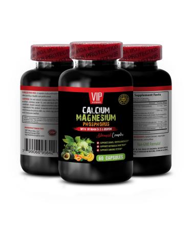Bone and Joint Vitamins - Calcium Magnesium Phosphorus with Vitamin D-3 and Boron Advanced Complex - Phosphorus Magnesium Calcium Magnesium Supplement Calcium Magnesium Potassium 1 Bot 60 Capsules