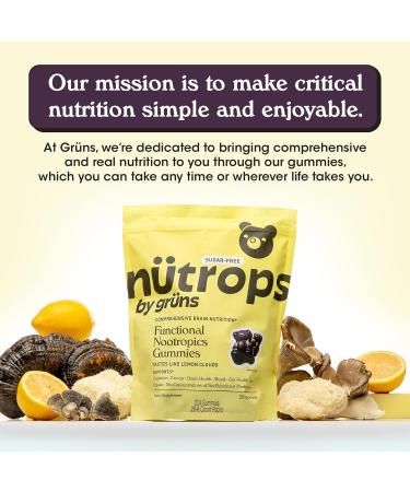 Original Low Sugar + Sugar Free Nutrops 2x28 Pack Functional Nootropic Nutritional Gummies with 10x More Mushroom Concentration Lion's Mane Reishi Chaga Cordycepts Memory and Focus - Buy Online on GoSupps.com