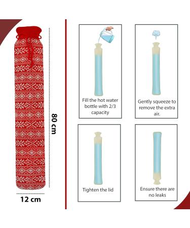 Seasonal Design Red Long Hot Water Bottle by Things2KeepUWarm - Buy Online on GoSupps.com
