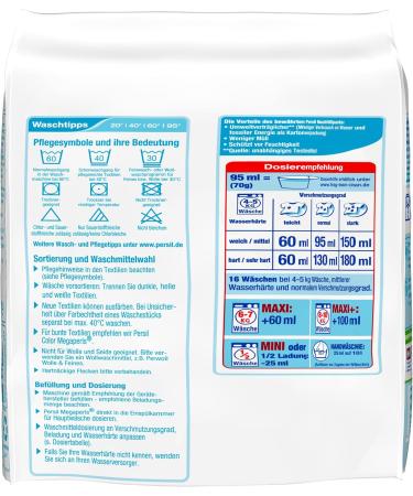 Persil Sensitive Megaperls 32 WL - Allergy-Friendly Detergent with Aloe Vera | Ecarf-Certified | Optimal Clean from 20 C to 95 C | 1.12 kg (2 Pack) - Buy Online on GoSupps.com