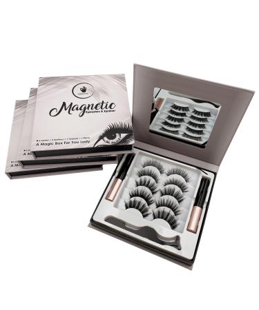 Best 2023 Waterproof and Reusable Eyelashes Kit Lashes with Applicator and Mirror Hand Made Magnetic Eyelashes - No Glue Needed Certified and Vegan-Friendly Product