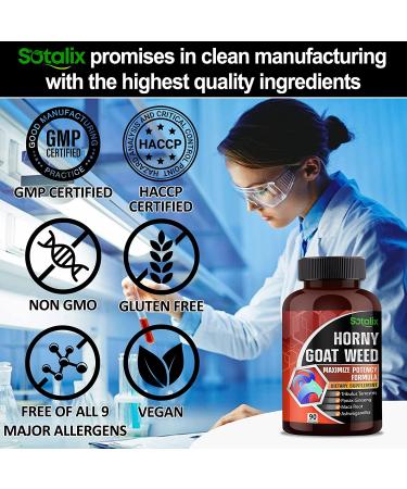 Premium Horny Goat Weed 8650mg with Tribulus Terrestris, Panax Ginseng, Ashwagandha Root, Maca Root - Energy Booster & Memory Support - 90 Count 3-Month Supply - Buy Online on GoSupps.com