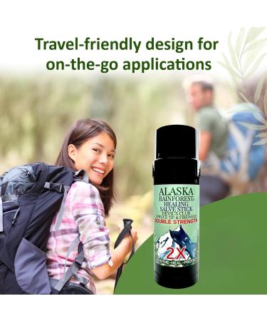 Alaska Rainforest 2X Salve Stick - Natural Dry Skin & Joint Relief | Soothing Body & Hand Salve with Alaskan Devil s Club Oil - Buy Online on GoSupps.com