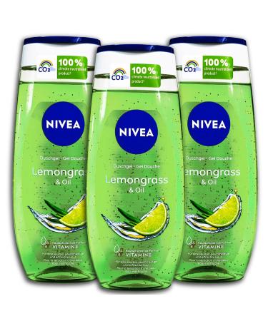 3 pieces NIVEA shower gel lemongrass & oil 3 x 250 ml