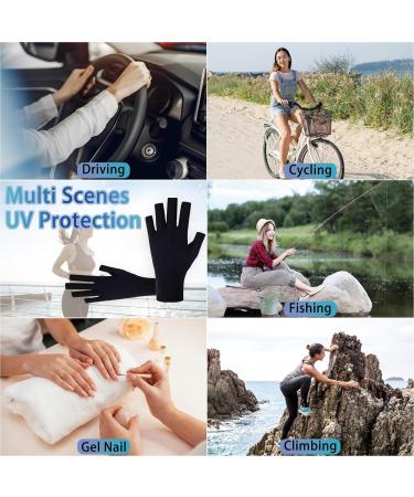 Hsthe Sea UV Gloves for Gel Nails 1 Pair UV Protection Gloves for Manicures Anti UV Gloves for Nail Lamp Manicures Dryer Nail Skin Care Fingerless UV Protection Gloves Protect Hands from UV Harm - Buy Online on GoSupps.com