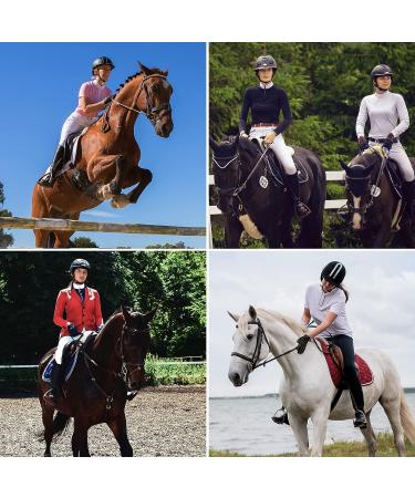 Women's Long Sleeve Black Equestrian Horse Riding Shirt with Pockets - Size Medium - Buy Online on GoSupps.com