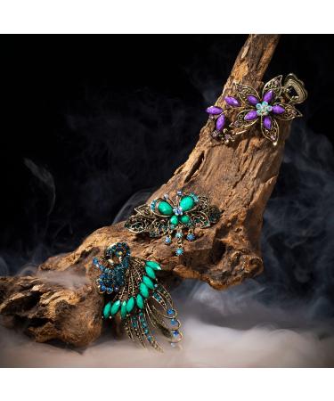 Women's Retro Vintage Metal French Barrette Hair Clips Set - 3 Pieces (Style A) - Buy Online on GoSupps.com