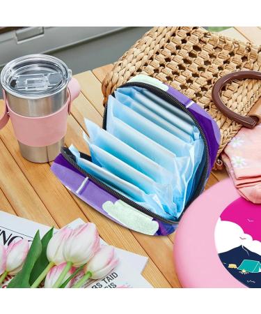 Portable Women s Storage Bags for Bandages Menstrual Pads & Tampons - Magical Rainbow Cartoon Clouds Design - Buy Online on GoSupps.com