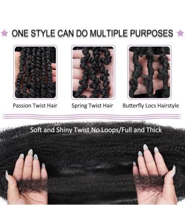 24 Inch Marley Hair 8 Packs Pre Separated Afro Twist Marley Twist Braiding Hair | Synthetic Spring Twist Hair Extensions for Women (1b) - Buy Online on GoSupps.com