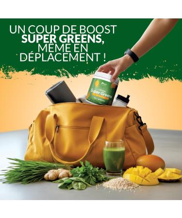 Nu U Nutrition Super Greens | Mango | Green Juice Powder 300g - 17 Active Superfood Ingredients - 60 Servings - With Inulina Spirulina Chlorella Maca Root & More - 100% Vegan Nu U Nutrition - Buy Online on GoSupps.com