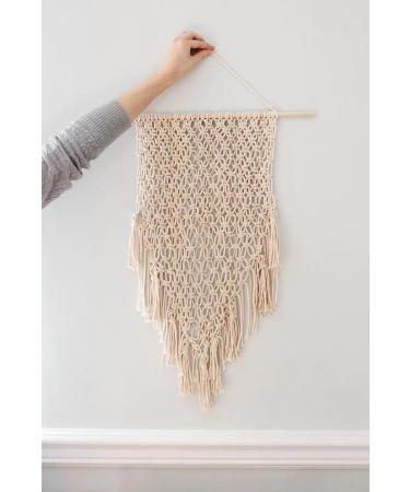 Natural Cotton Macrame Cord 4mm x 328 Yards - 3 Strands Twisted Rope for Wall Hanging, Plant Hangers, Crafts - Wedding Decorations - Natural Color - Buy Online on GoSupps.com