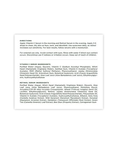 NEW LOOK Tree of Life Vitamin C & Retinol Serum Duo - Glowing & Revitalizing Skin - 1 Fl Oz (2 Pack) - Buy Online on GoSupps.com