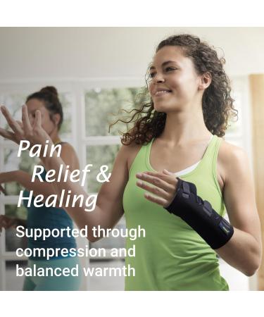 Actimove SPORTS EDITION Wrist Stabilizer - Removable Metal Stay for Secure Support Perfect for Strains & Sprains - Black Large - Buy Online on GoSupps.com