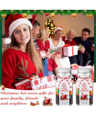 Maxdot Lot de 6 bouteilles de chocolat chaud de No l de 118 ml avec autocollants et corde pour chocolat truffe guimauve cadeaux de f te - Buy Online on GoSupps.com