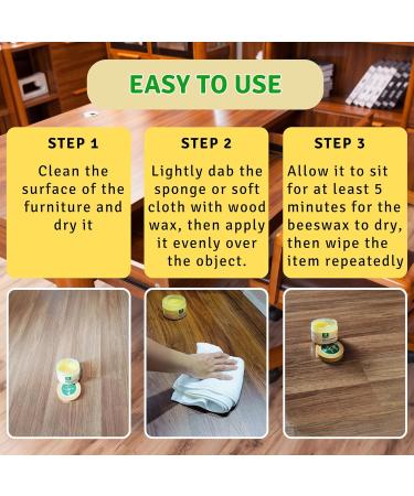WoodWax - Natural Beeswax Furniture Polish & Protector for Doors Tables Chairs Cabinets | 8.85 Fl oz - Shine & Care for Your Home - Buy Online on GoSupps.com