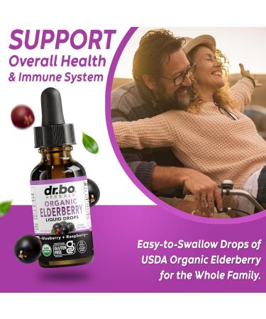 Elderberry Syrup Organic Liquid Drops - Sugar Free Immune Support Supplement for Adults & Kids Ages 1 Immune Booster - Pure Organic Elderberry Syrup Liquid Drops Tincture Extract Concentrate 1 Fl Oz - Buy Online on GoSupps.com