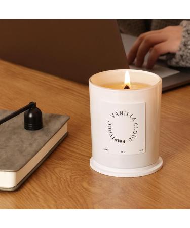 Vanilla Scented Wood Wick Candle - 11oz Natural Soy 70 Hour Burn Aesthetic Aromatherapy Gift | Mother's Vanilla Cloud - Buy Online on GoSupps.com
