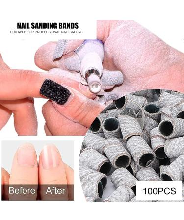 Nail Sanding Circle Bands Nail Art Sanding Bands Pedicure Polishing File 100 Pieces Manicure Sanding Bands Nail Drill Bits Accessories Nail Drill Remove Dead Skin (180#) - Buy Online on GoSupps.com
