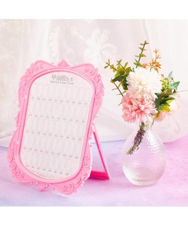 Niceneeded UV Gel Nail Polish Display Card - Pink Nail Art Practice Design Book & Fake Tips for DIY Nail Studios - Buy Online on GoSupps.com