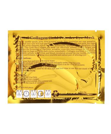 24K Gold Under Eye Patches - 30 Pairs for Dark Circles Puffiness & Anti-Aging Care | Moisturizing Collagen Eye Masks - Buy Online on GoSupps.com
